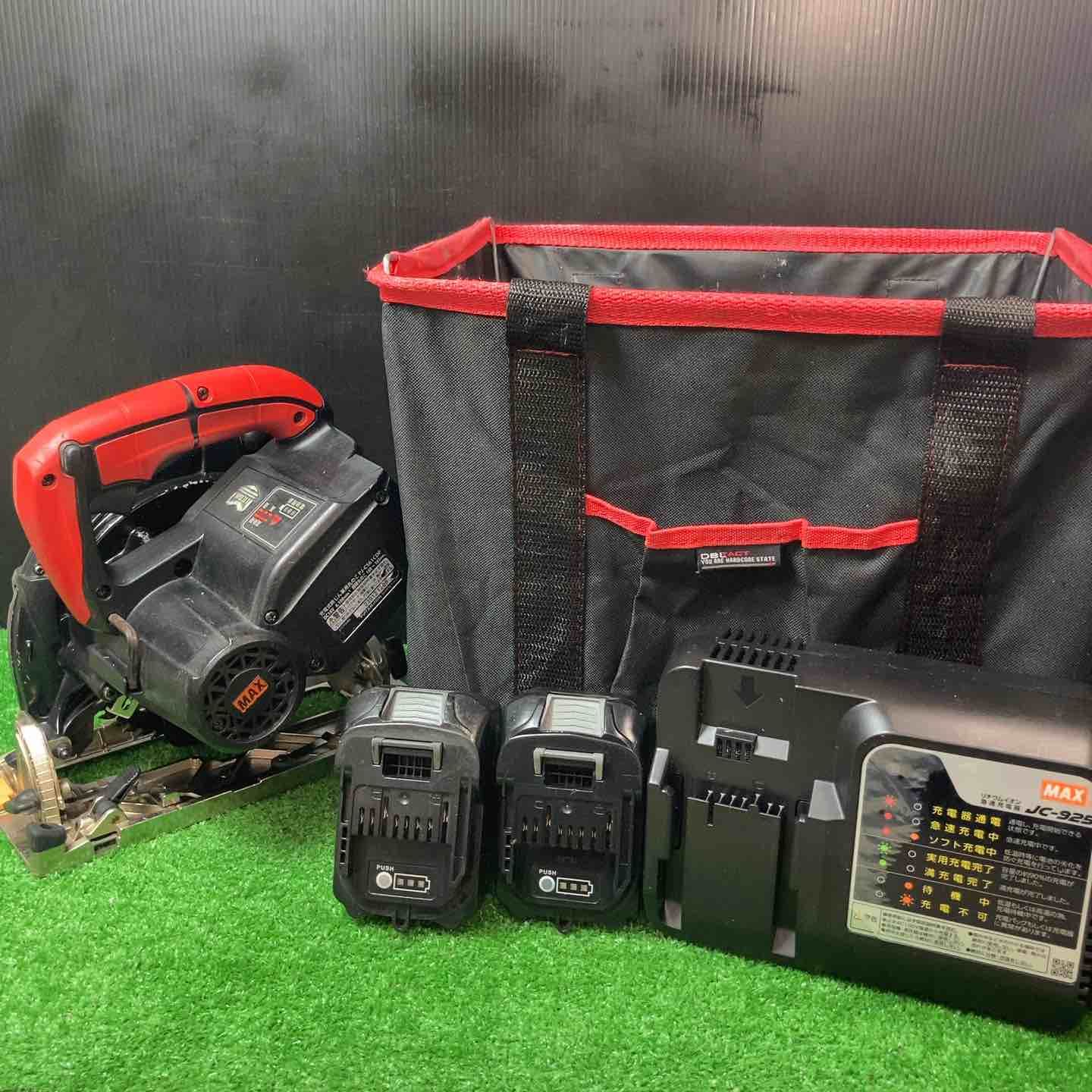 マックス MAX 165 mm コードレス防じん丸のこ PJ-CS 61 CDP バッテリー 付き