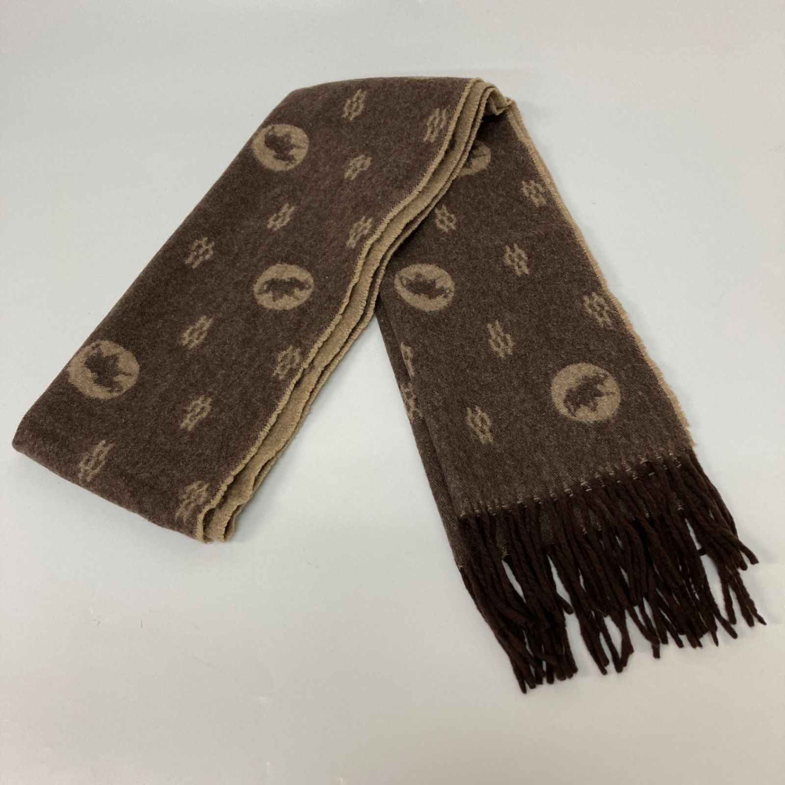 HUNTING WORLD ハンティングワールド マフラー カシミヤ100% ブラウン