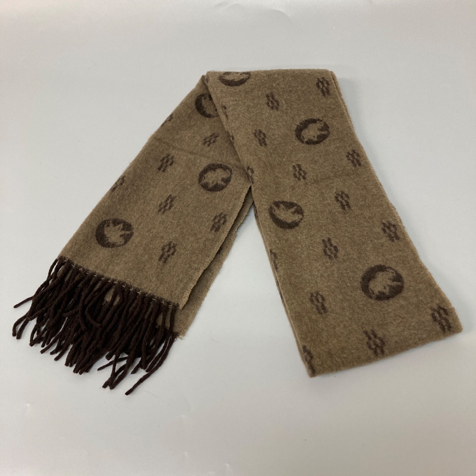 HUNTING WORLD ハンティングワールド マフラー カシミヤ100% ブラウン