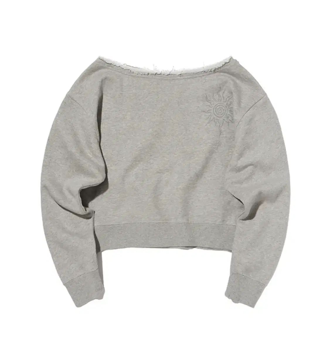 SUADE スウェード ショルダー クルーネック グレー ブラック