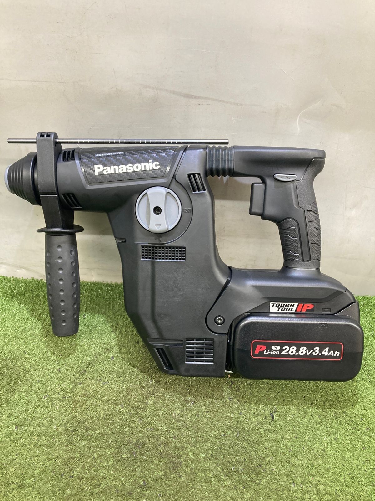 ♥品 0921 Panasonic パナソニック 28.8 v充電ハンマードリル 集塵システムセット 黒 3.4 Ah電池2 x|充電器|ケース -B