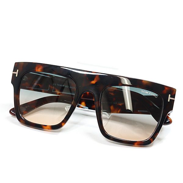 トムフォード サングラス TF847 52B ダークハバナ/グレーグラデーション 52□21 140 スクエア【】