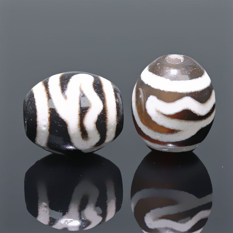 Z70-7〕【 天珠】約14x12mm 水蓮花天珠 開運 風水 【ランダム発送