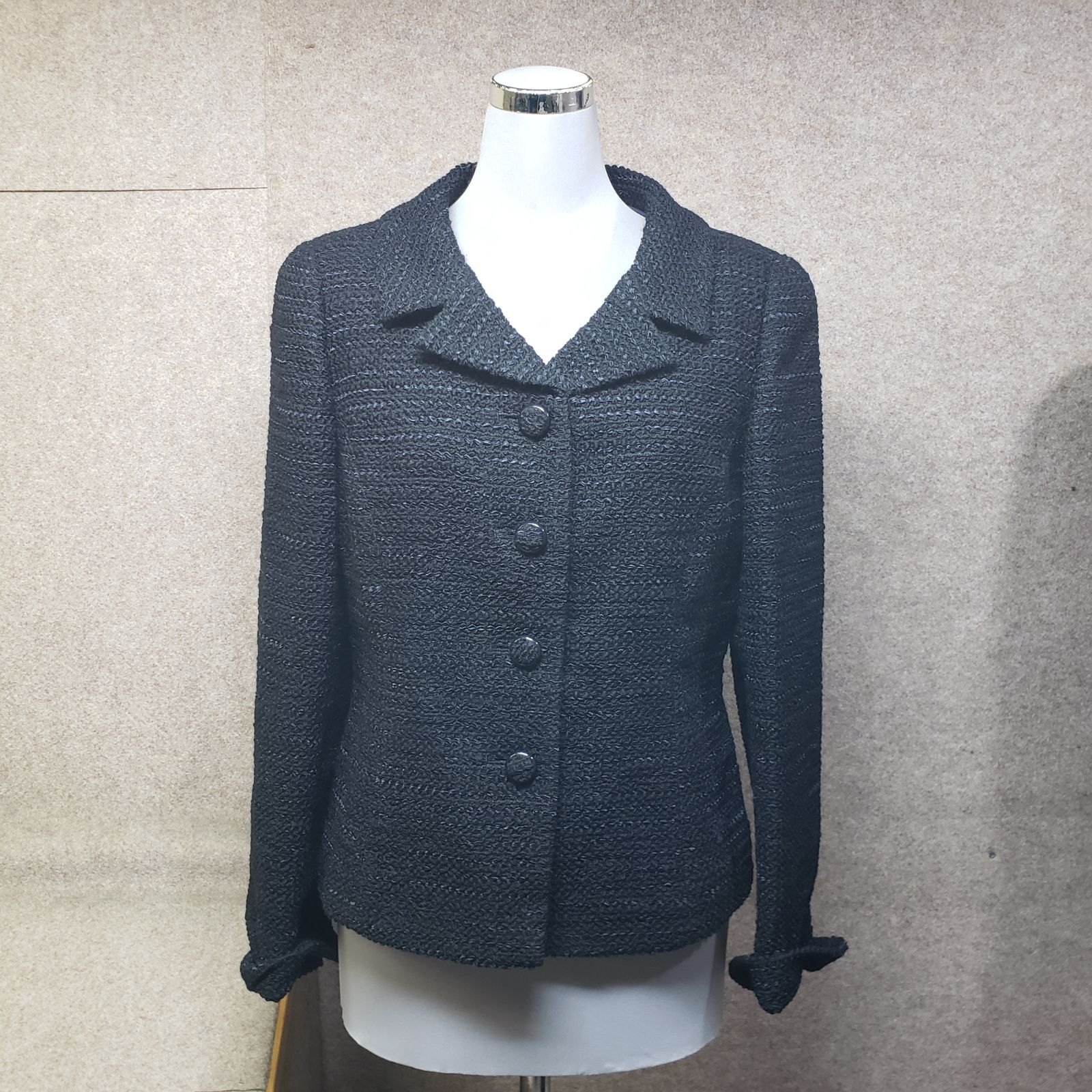 YUKI TORII ジャケット ツイード調デザイン ブラック系 表記サイズ：40