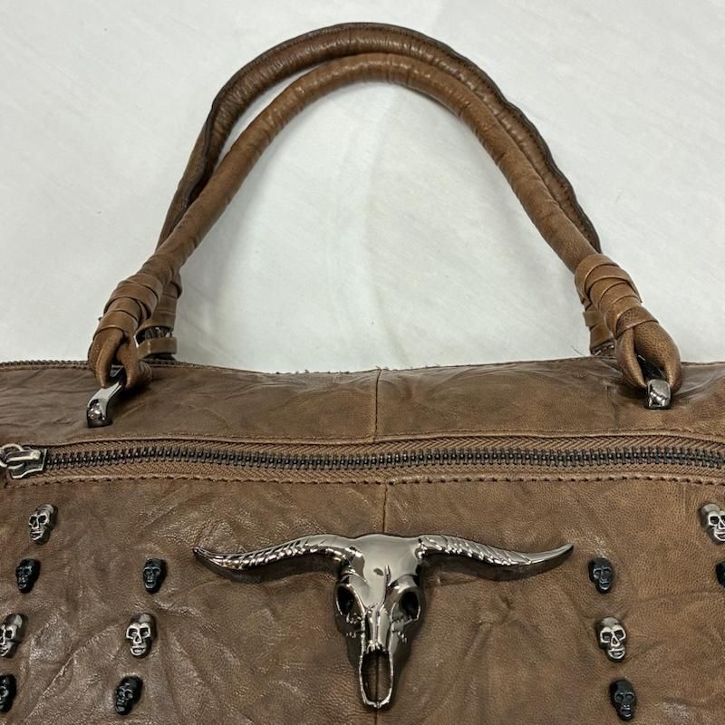 トーマスワイルド バッファロー スカル スタッズ タッセル レザー