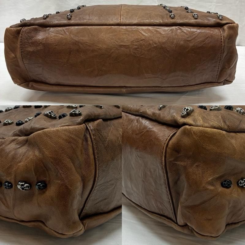 トーマスワイルド バッファロー スカル スタッズ タッセル レザー