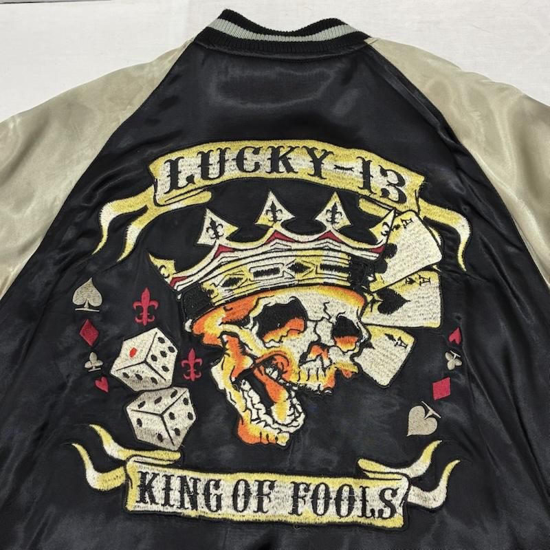 ラッキーサーティーン リバーシブル スカジャン レーヨン ダイス