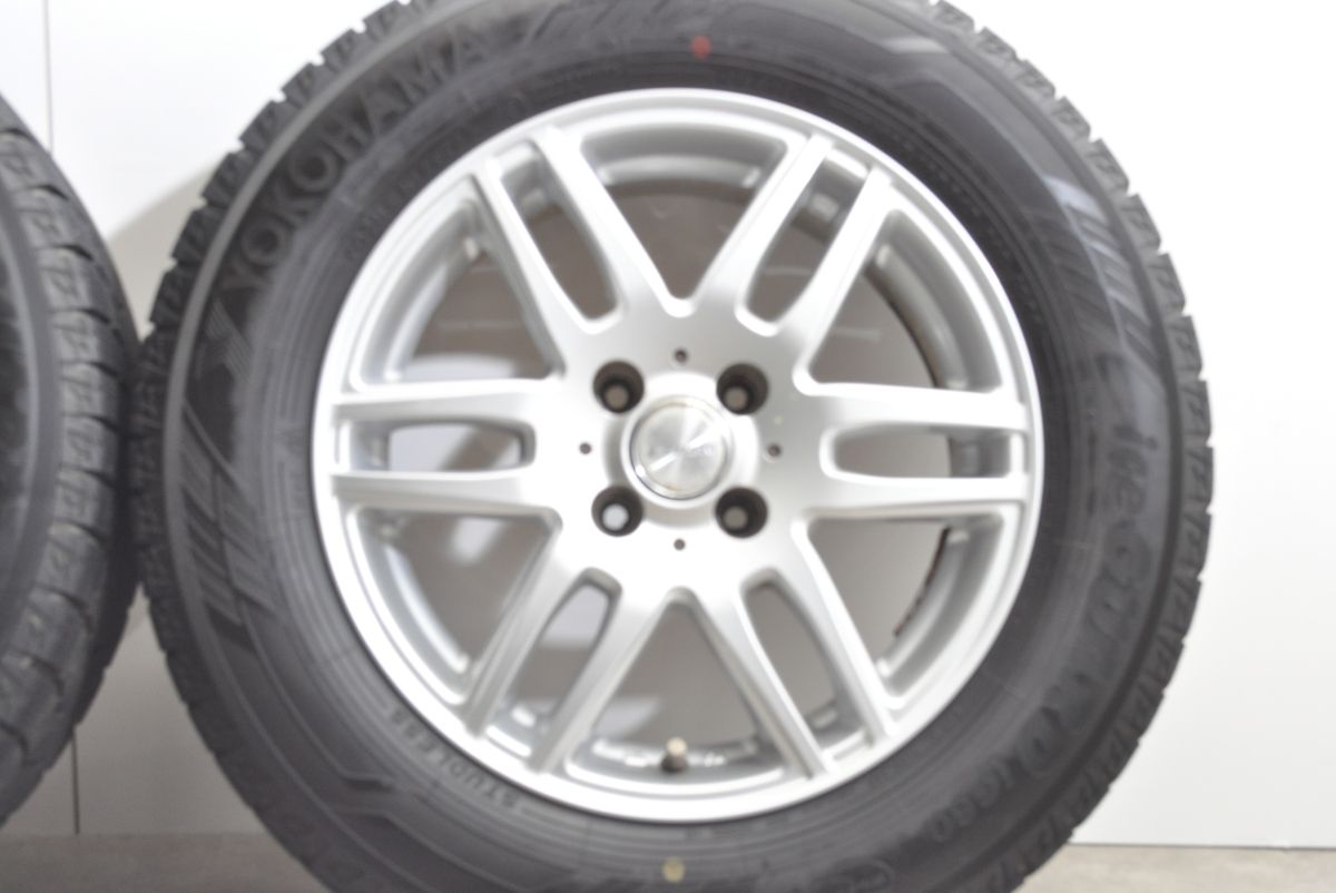  程度良好 LEBEN 15 in 6 J 40 PCD 100 ヨコハマ アイスガードiG 60 195 65 R オーラ ブルーバードシルフィ 交換用 室内保管 15インチ タイヤ ホイールセット