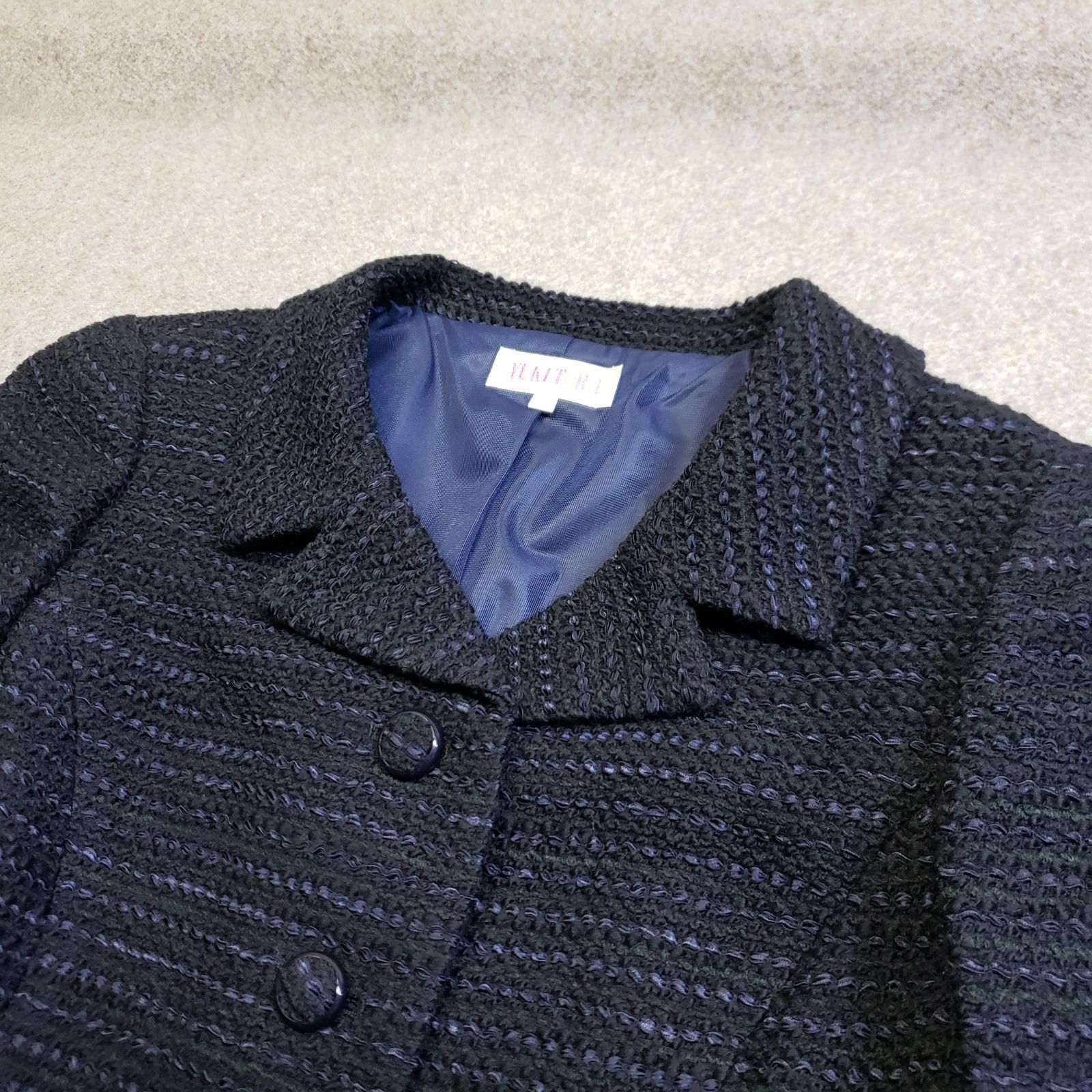YUKI TORII ジャケット ツイード調デザイン ブラック系 表記サイズ：40