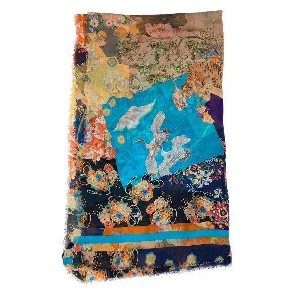 ○ グッチ GUCCI パッチワークショール ストール 大判 フローラ 日本