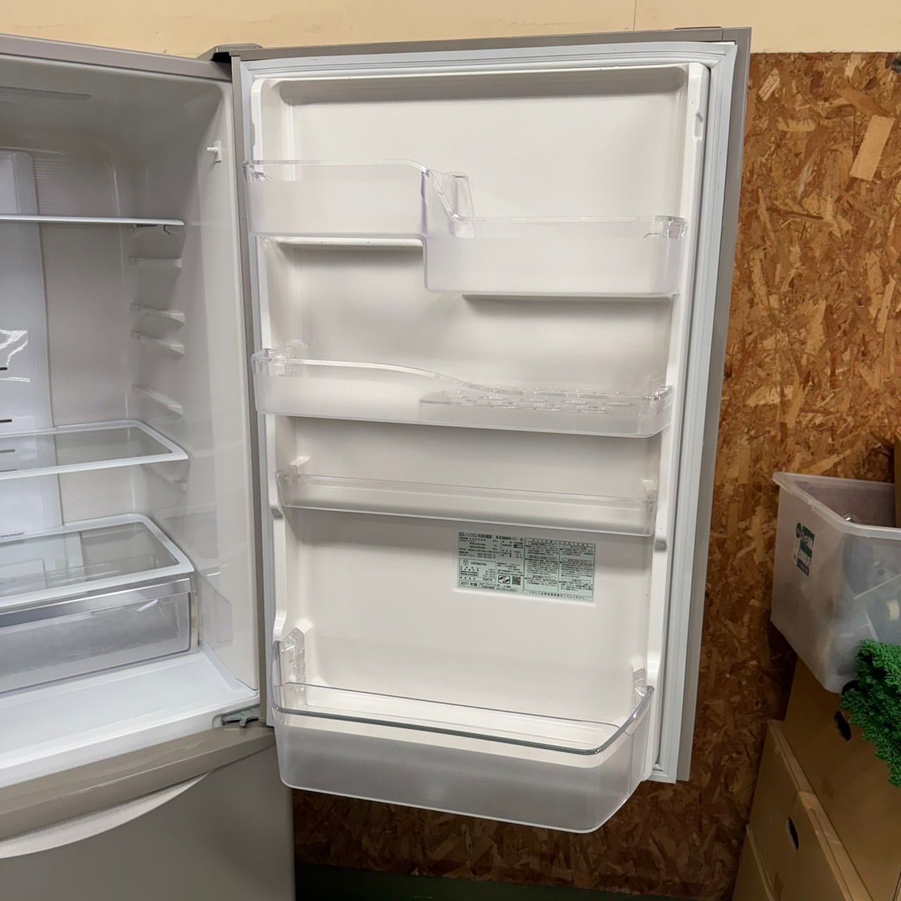 332 送料設置無料 日立 自動製氷機能付き大型冷蔵庫 375L 洗濯機