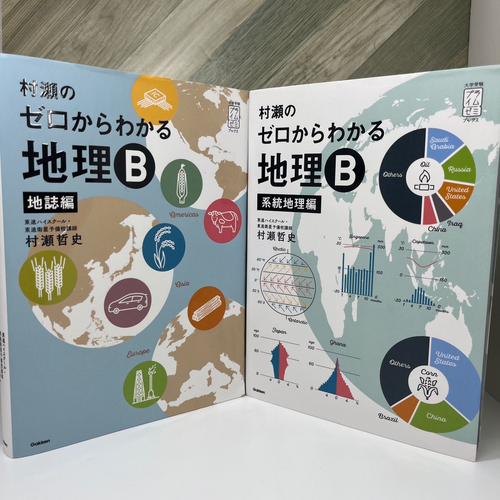 No.181 村瀬のゼロからわかる地理B 地誌編 系統地理編 2冊セット