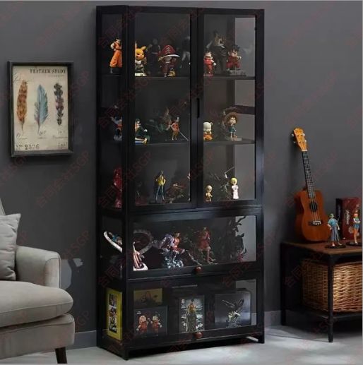 フィギュアボックス アクリルボックス 大容量 ラック 多目的で耐久性のある 80x32x170cm 黒