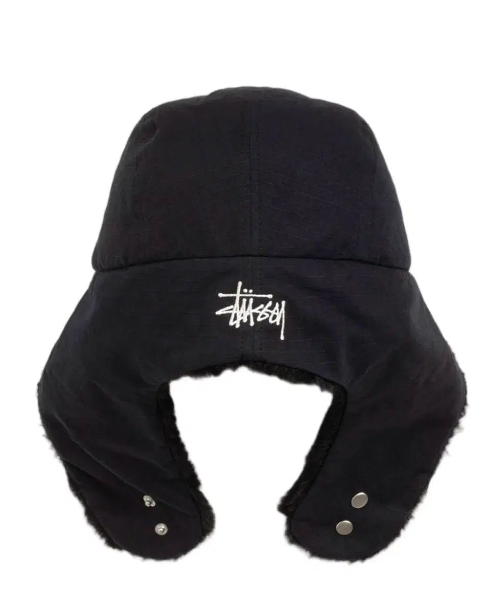 STU SaTurday of Us リップストップ トラッパー キャップ ブラック