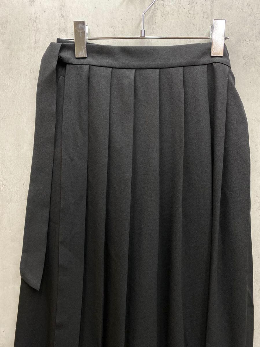 訳あり Pinky＆Dianne ピンキー＆ダイアン プリーツレイヤードパンツ 巻きスカート ワイドパンツ パンツ size 36|黒 ◎レディース