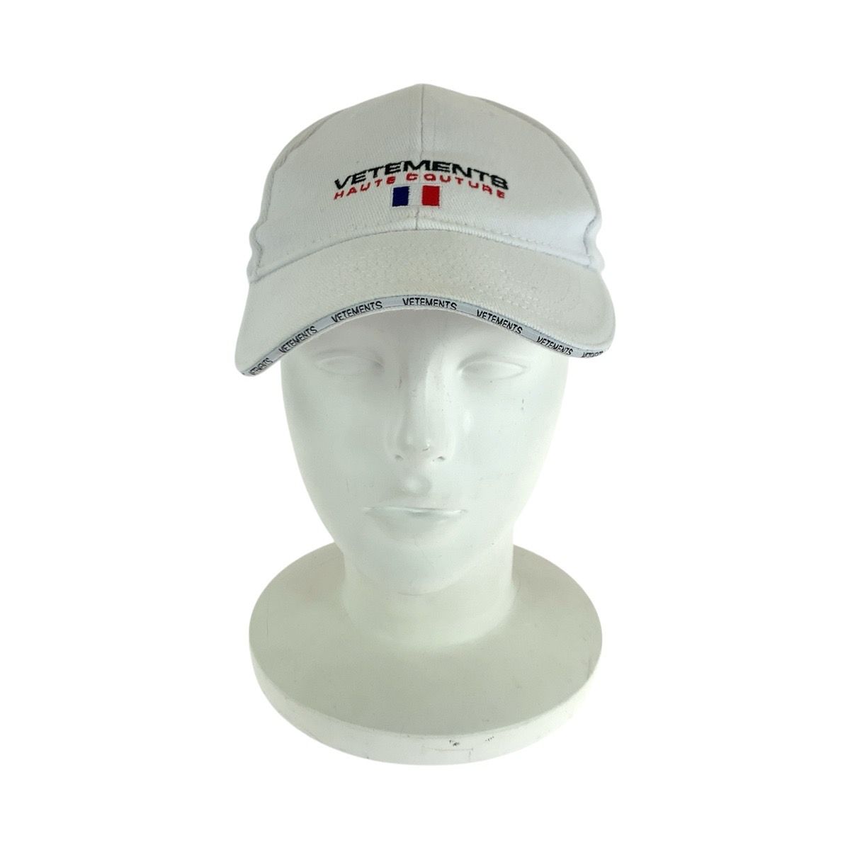 美品 VETEMENTS ヴェトモン フリーサイズ ホワイト コットン キャップ