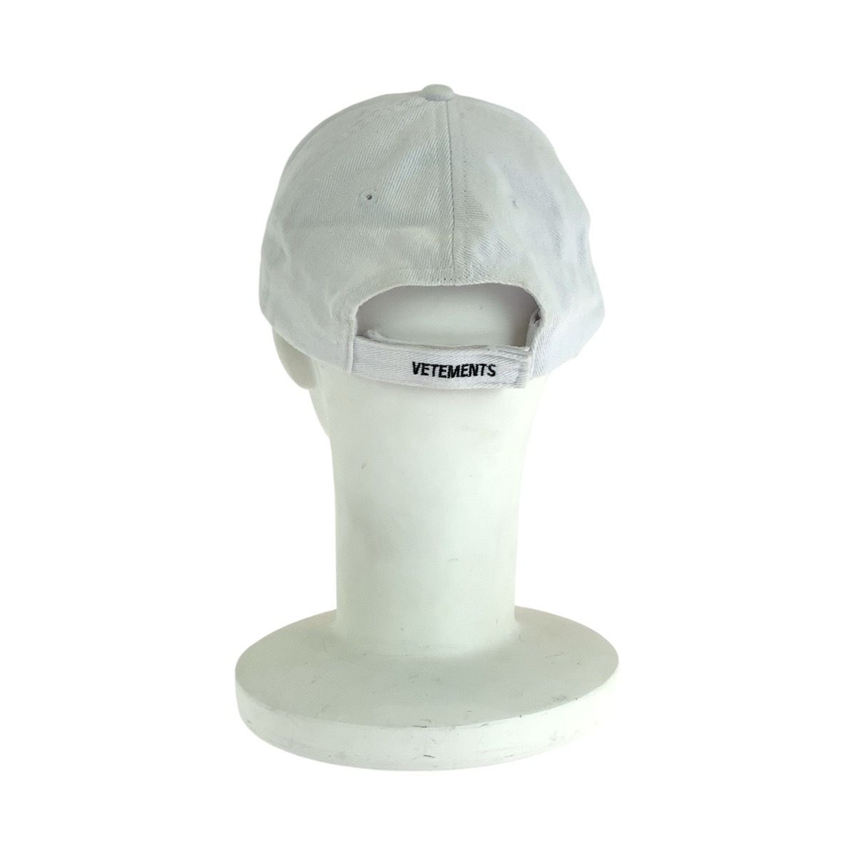 美品 VETEMENTS ヴェトモン フリーサイズ ホワイト コットン キャップ