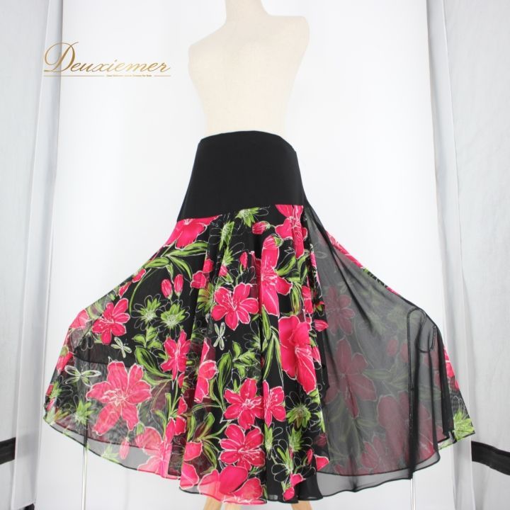 社交ダンス 衣装 スタンダード スカート レッスンウェア Create-Sun