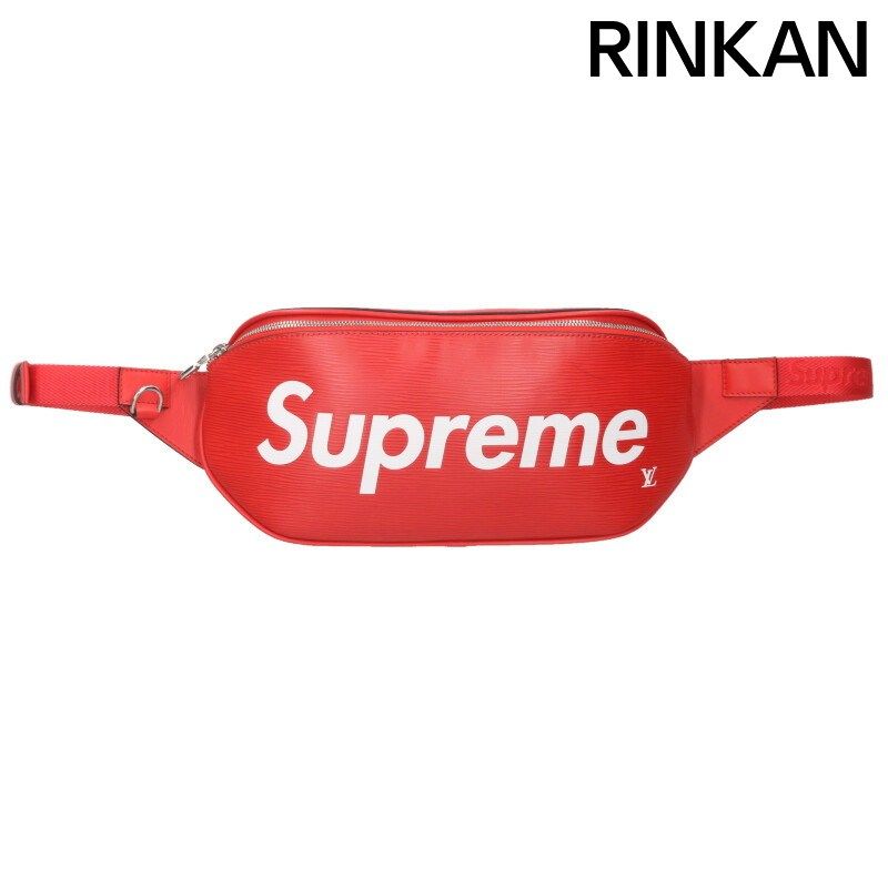 シュプリーム ルイヴィトン 17 AW LV Bumbag PM エピレザーボディバッグウエストバッグ メンズ