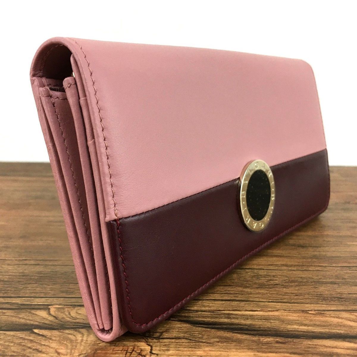 492 み BVLGARI 長財布 280031 ピンク き