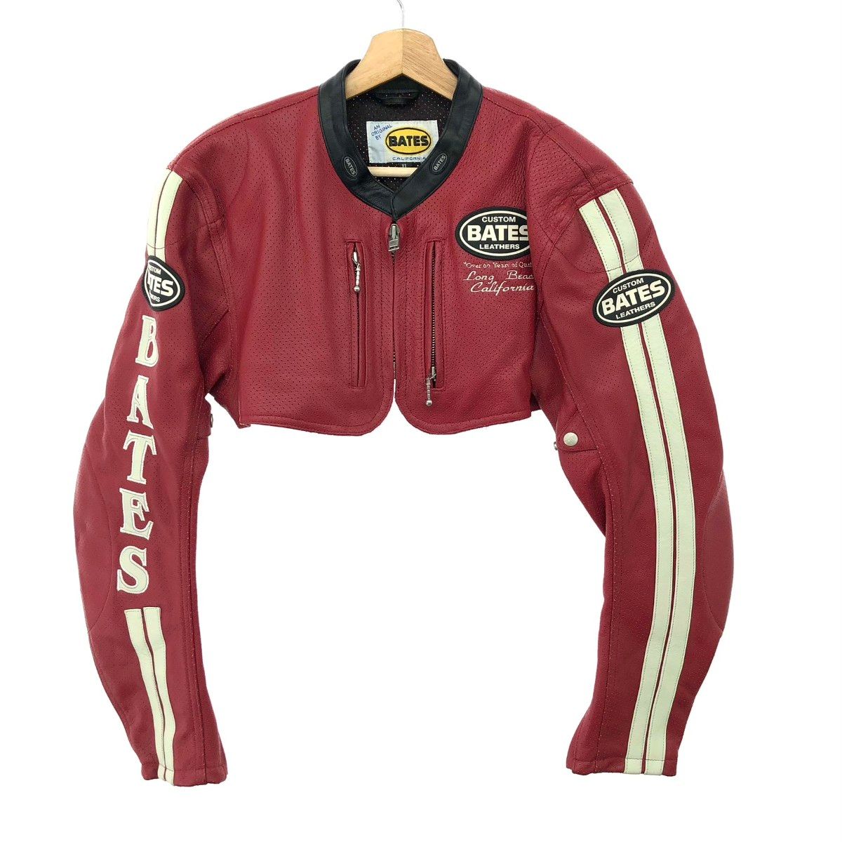 BATES カスタムレザー ライダースジャケット XL Bates ベイツ カスタムレザーライディングジャケット XL パンチレザー