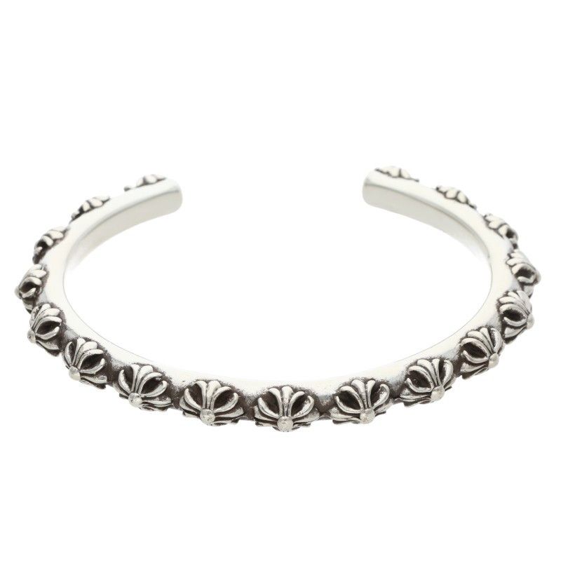 クロムハーツ BANGLE CROSS/クロスバンド シルバーバングル メンズ