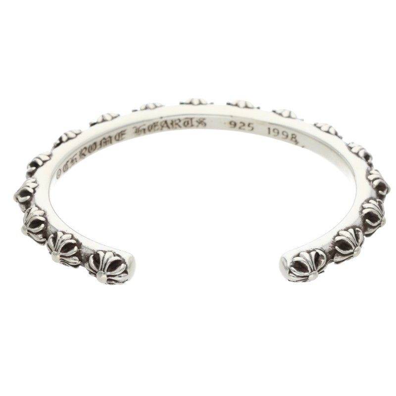 クロムハーツ BANGLE CROSS/クロスバンド シルバーバングル メンズ