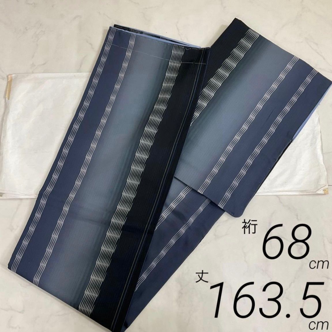 kimono one kimonoarisa 厳選 同然 センスの良い小紋 広衿 正絹 仕付け糸付き 裄長 ロング 裄68肩丈163 5