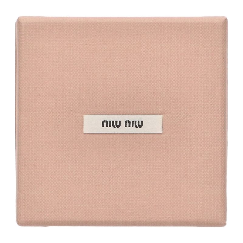 ミュウミュウ 5 ID 010 レザー マイクロトリック フラワーモチーフチャーム メンズ