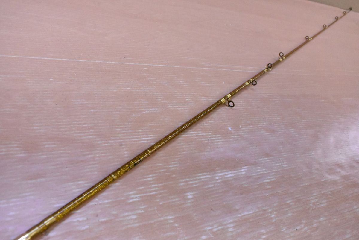 道楽 スパイラルガイドロッド 約159 cm ゴールドラメ ブランクスのみ トップウォーター バス釣り