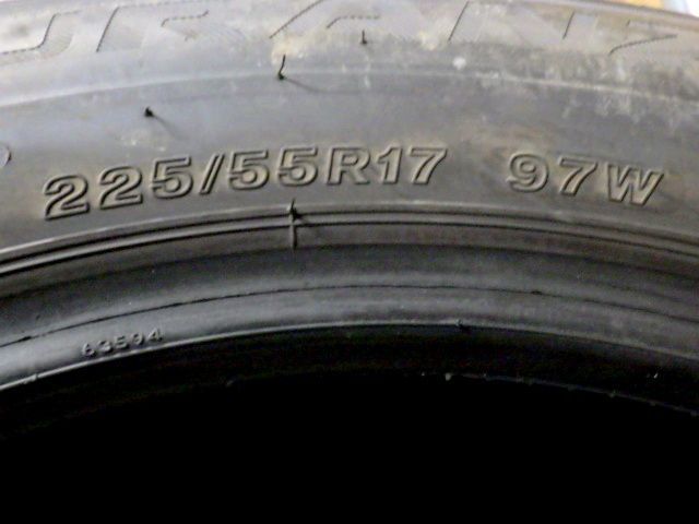  L 493 D 製造 約8部山 BS TURANZA T 001 RFT 225 55 R 17 1本 13インチ サマータイヤ ノーマルタイヤ