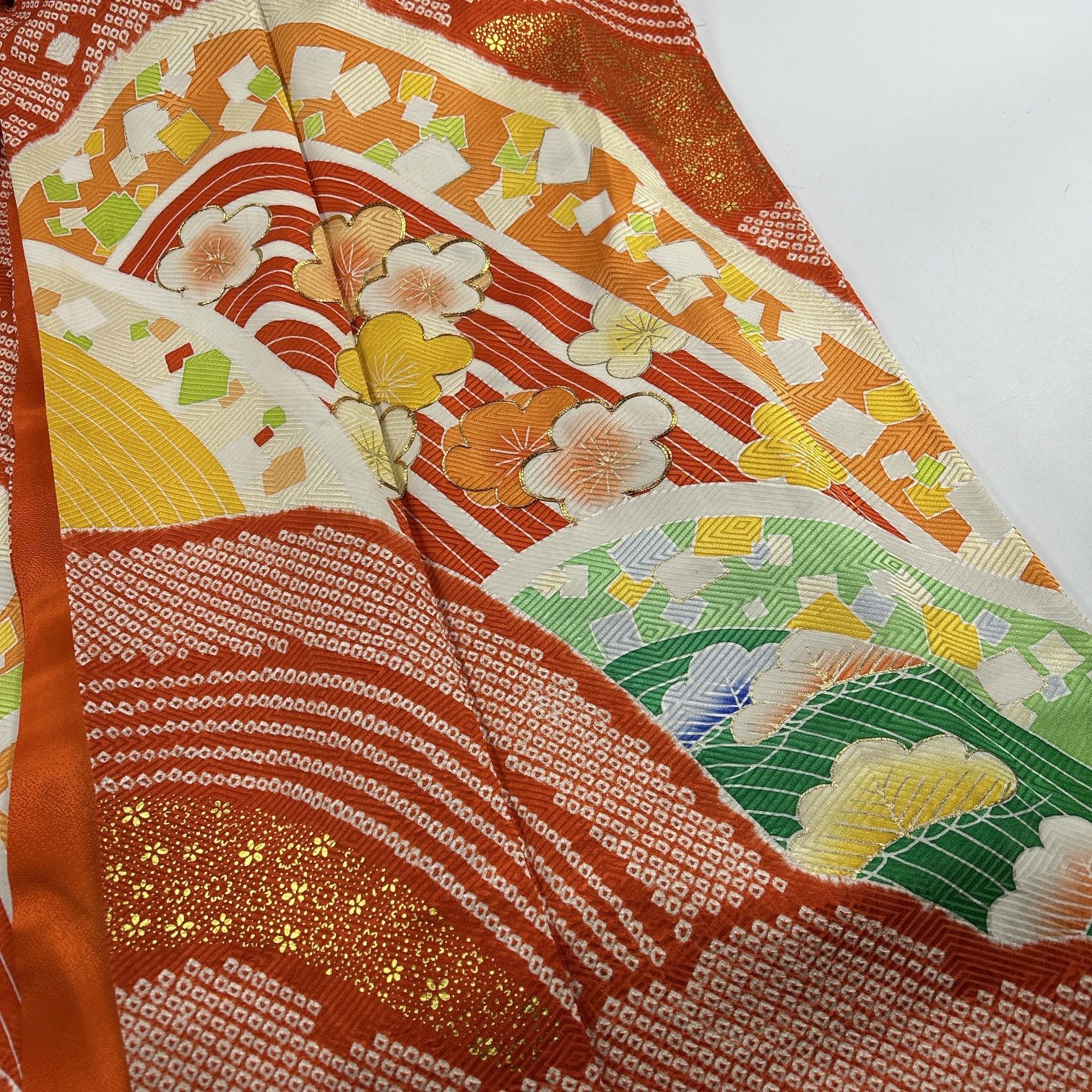 振袖 4枚 正絹 着物まとめ売り 同梱購入歓迎 リメイク用 着付け練習用