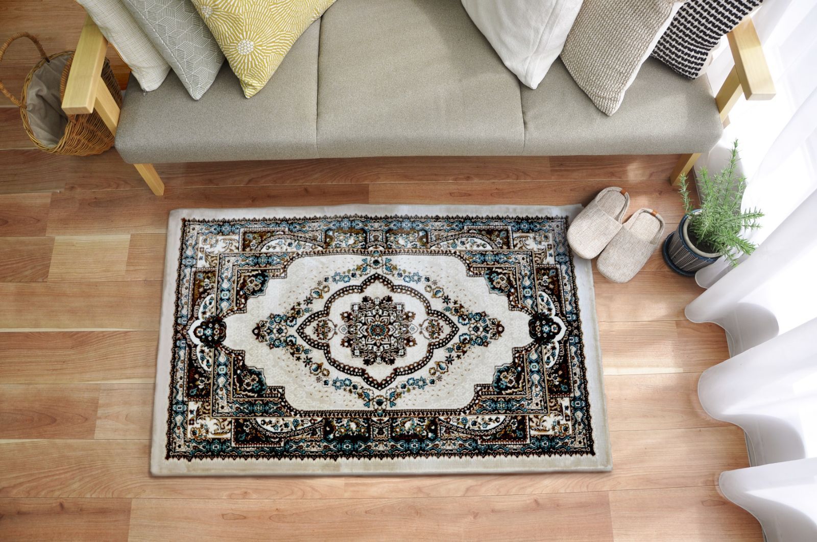 トルコ製 オリエンタルクラシック柄ウィルトンマット 玄関マット リゼ CL 4851-65 等にはお届けできません