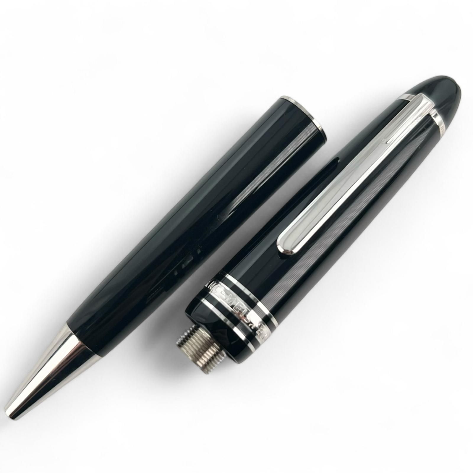 ▲MONTBLANC モンブラン マイスターシュテュック Pix ル グラン ツイスト式 ボールペン ブラック シルバー ドイツ製 メンズ