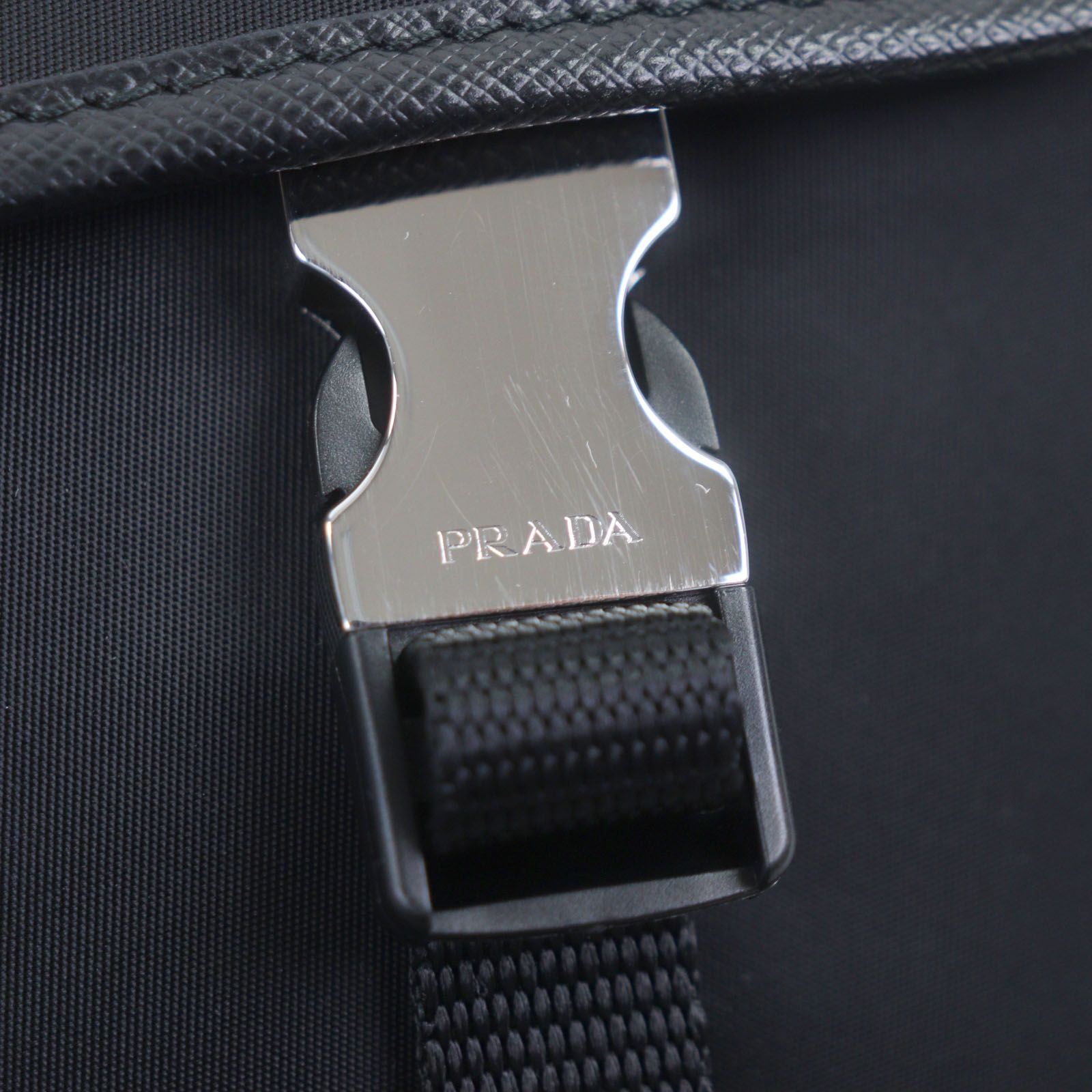 極美品▽PRADA プラダ 2ZH194 サフィアーノレザー ReNylon