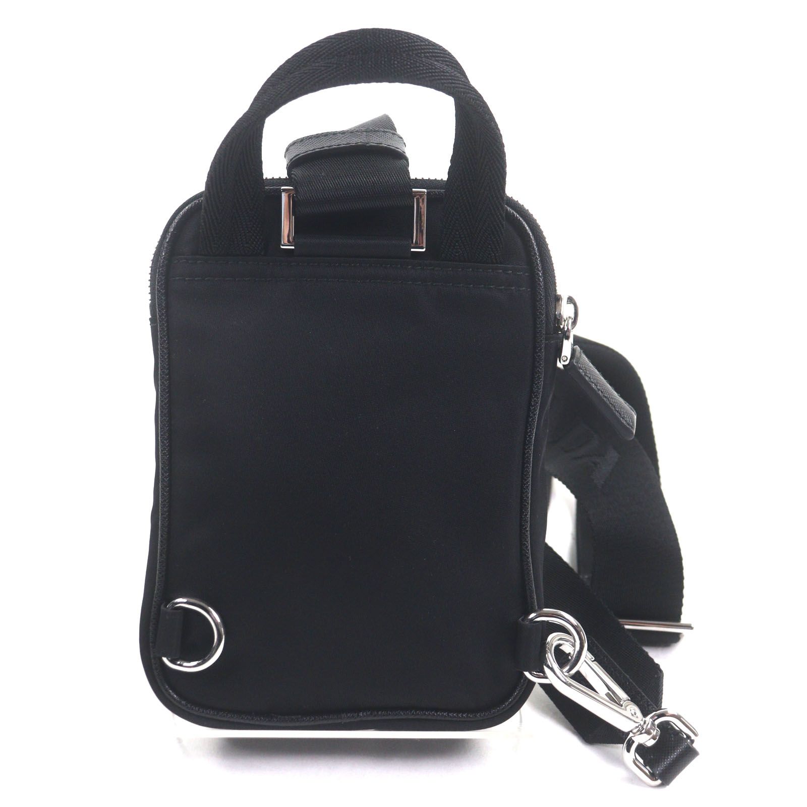 極美品▽PRADA プラダ 2ZH194 サフィアーノレザー ナイロン Re-Nylon