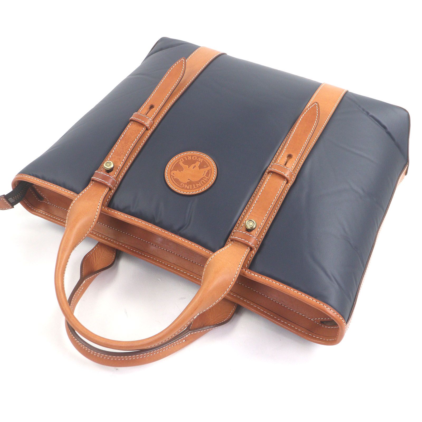 極美品□HUNTING WORLD ハンティングワールド バチュークロス レザー