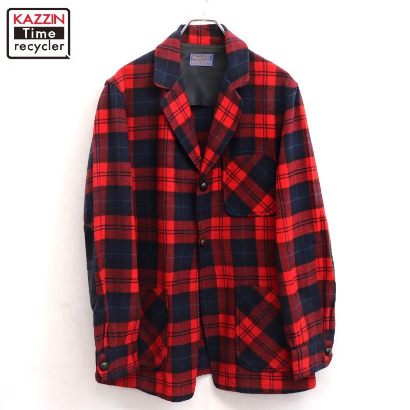 60s vintage PENDLETON チェック柄 ウール テーラードジャケット