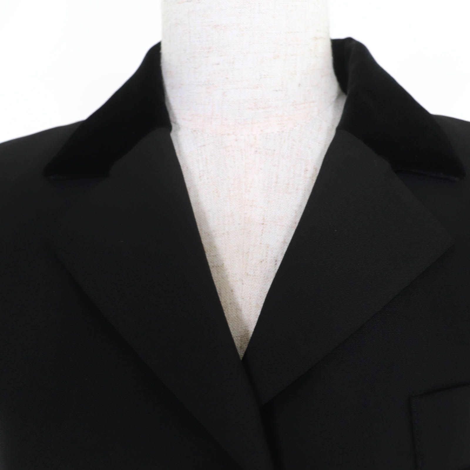 極美品☆HERMES エルメス ウール 裏地ロゴデザイン セリエボタン 乗馬