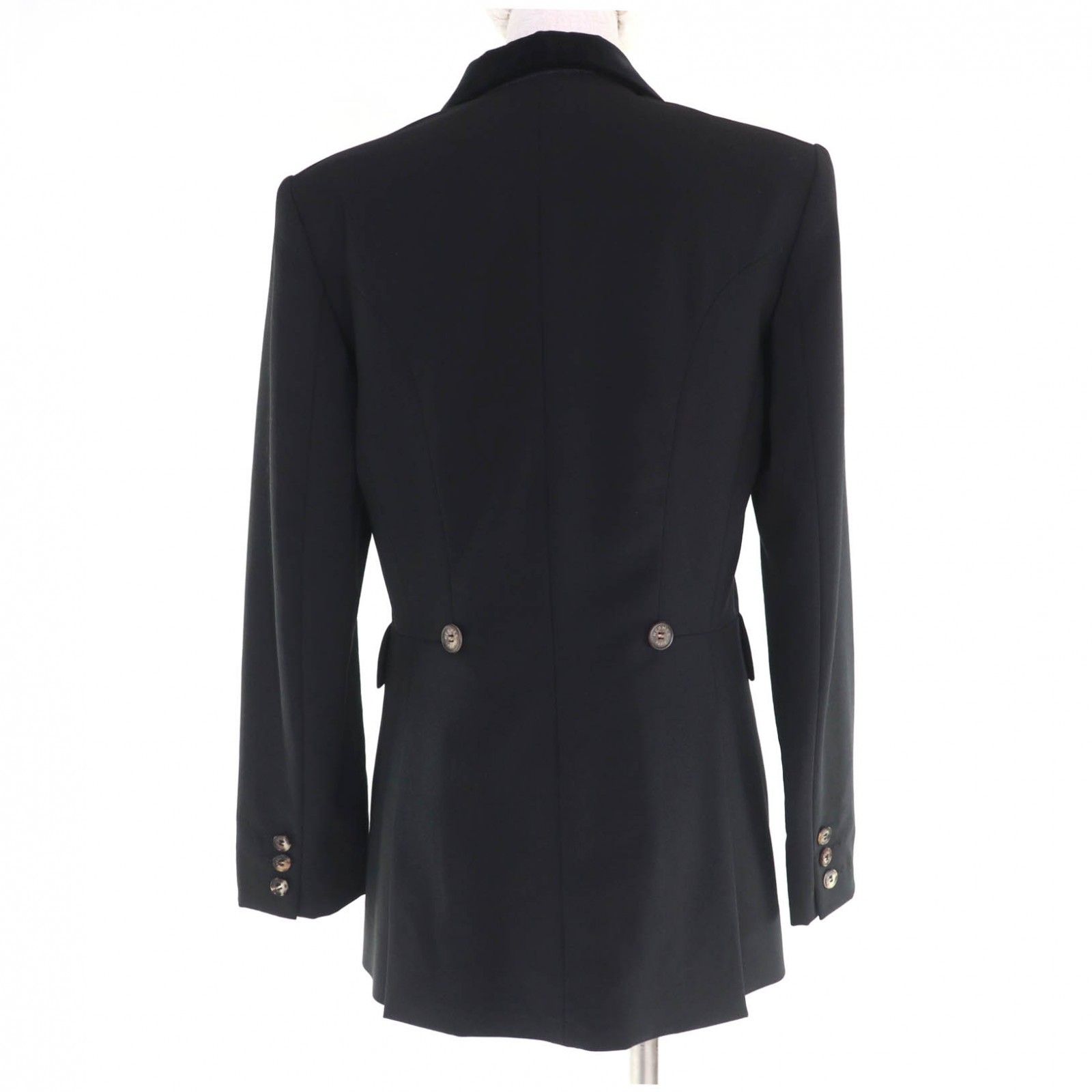 極美品☆HERMES エルメス ウール 裏地ロゴデザイン セリエボタン 乗馬