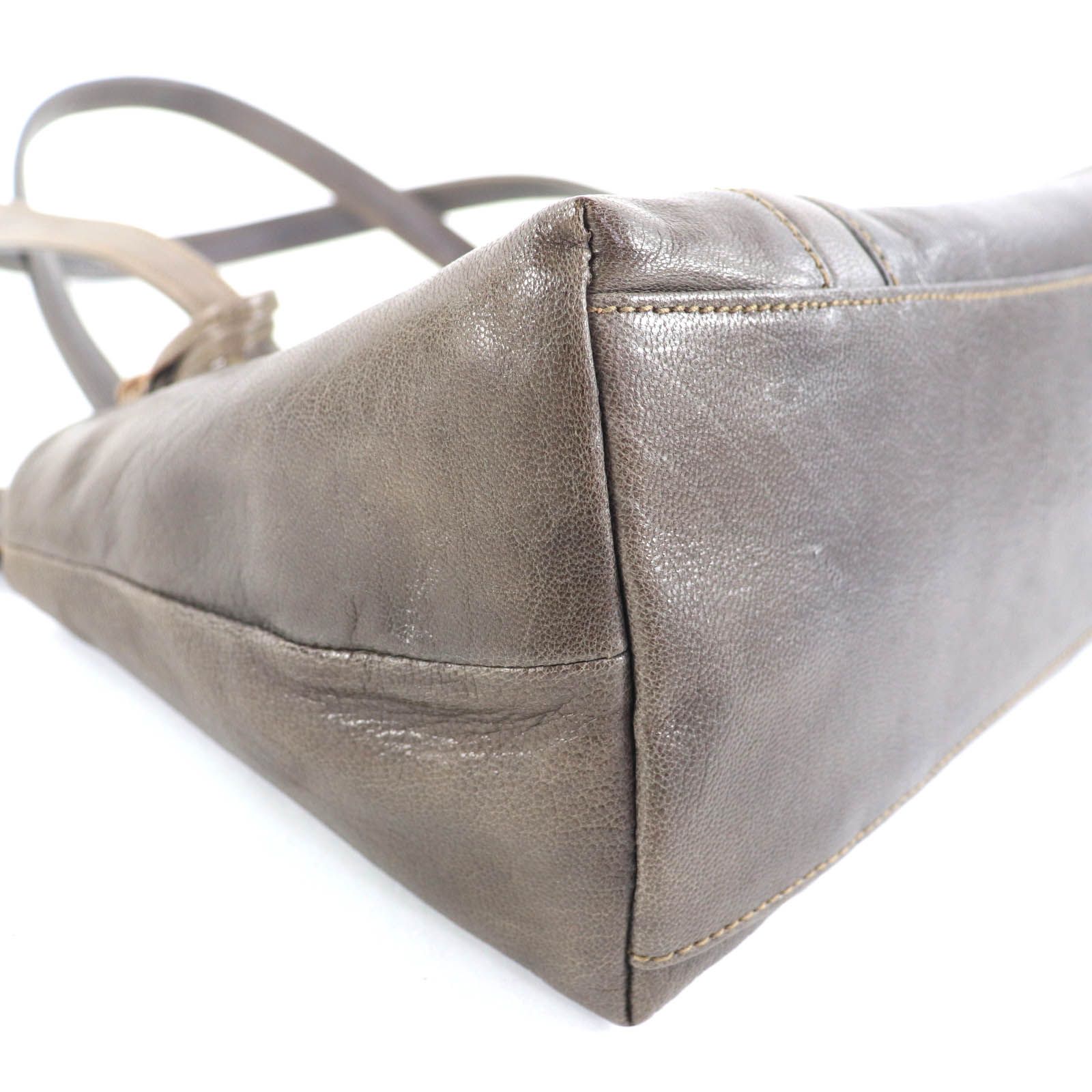 極美品　保存袋付き　ゲンテン　ハンドバッグ ゴートヌメ　横長　ロゴ型押し　黒　革 極美品 保存袋付き ゲンテン ハンドバッグ ゴートヌメ 横長 ロゴ型押し