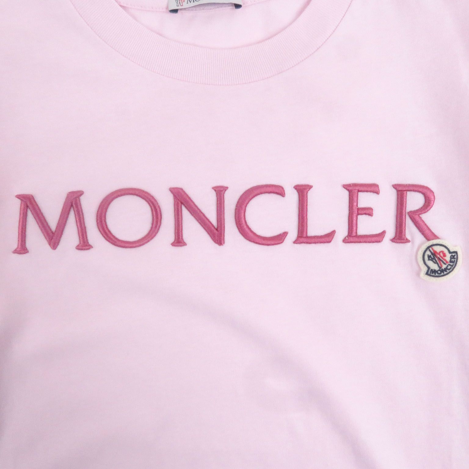 極美品□MONCLER モンクレール 23SS MAGLIA MANICHE CORTE ロゴエン