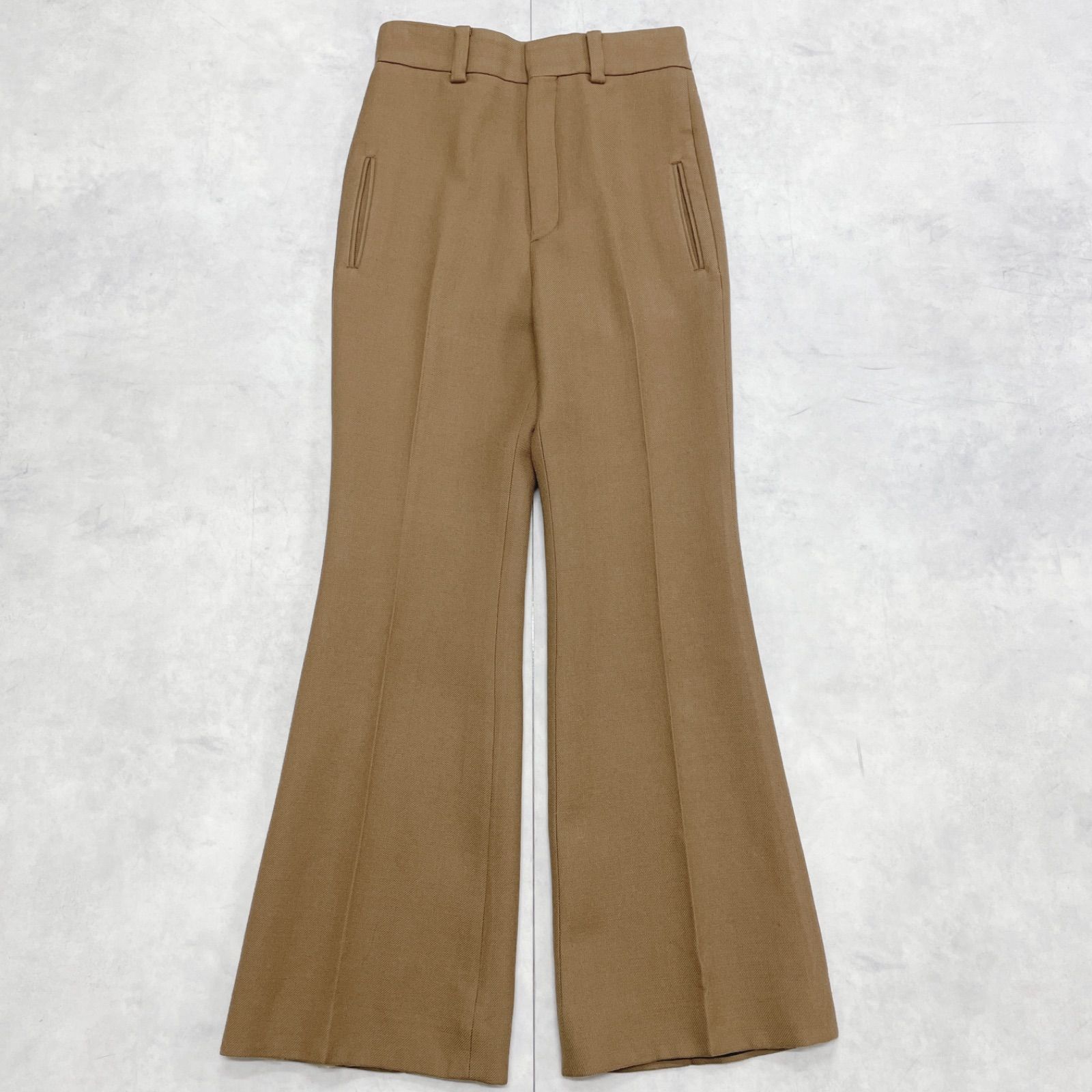 MADISONBLUE マディソンブルー フレアパンツ ウール ブラウン ベージュ