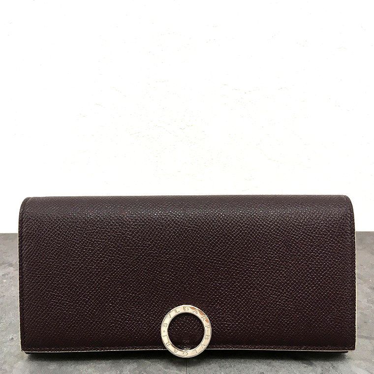 送料込み！ 極美品 BVLGARI 長財布 パープル ブルガリブルガリ