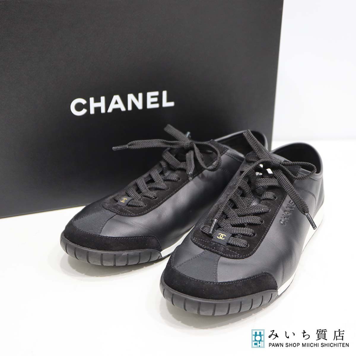 CHANEL シャネル スニーカー ブラック W G45715 サイズ43 28cm メンズ 靴 箱袋あり M4375