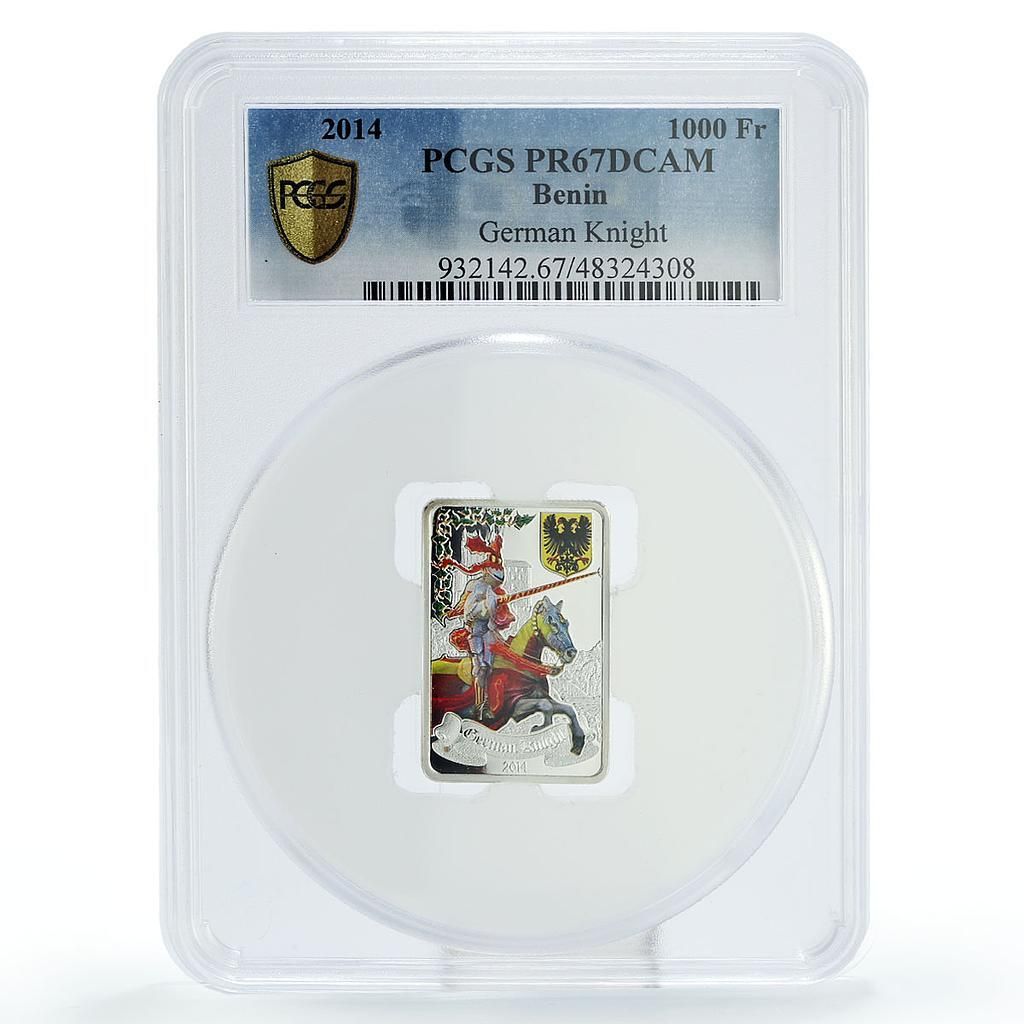 ベナン 1000フラン ドイツ騎士騎兵 PR 67 PCGS 銀貨 2014年