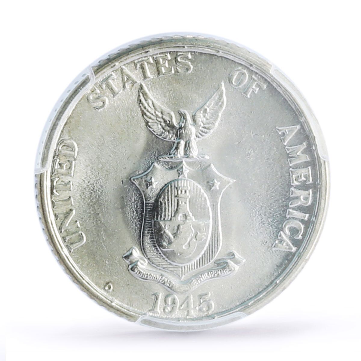 フィリピン 20センタボ 国貨幣 KM 182 MS 64 PCGS 銀貨 1945年