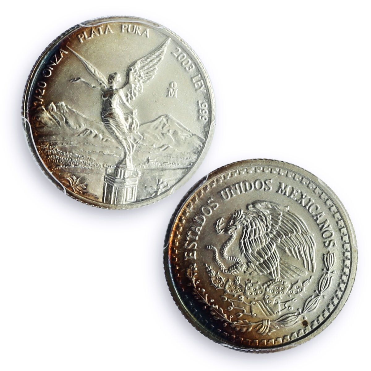 メキシコ 1 20 オンザ リベルタッド 独立の天使 MS 67 PCGS 銀貨 2003年