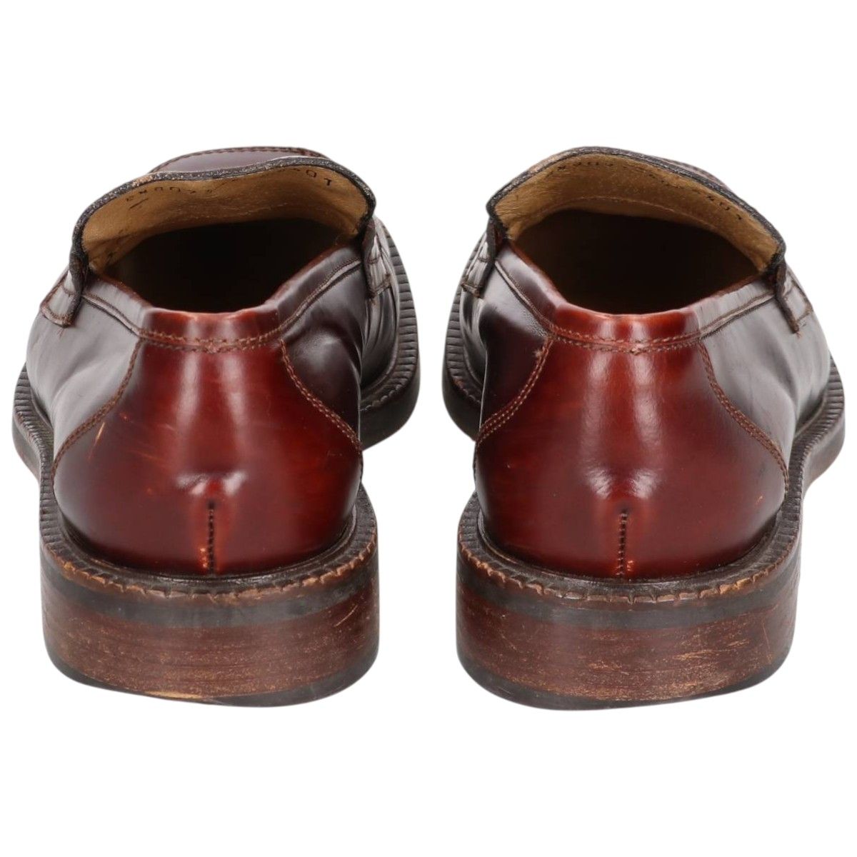  古着 ケネスコール Kenneth Cole スクエアトゥ コインローファー イタリア製 8 1 2 メンズ26 5 cm相当 saa 014584 デッキシューズ 靴