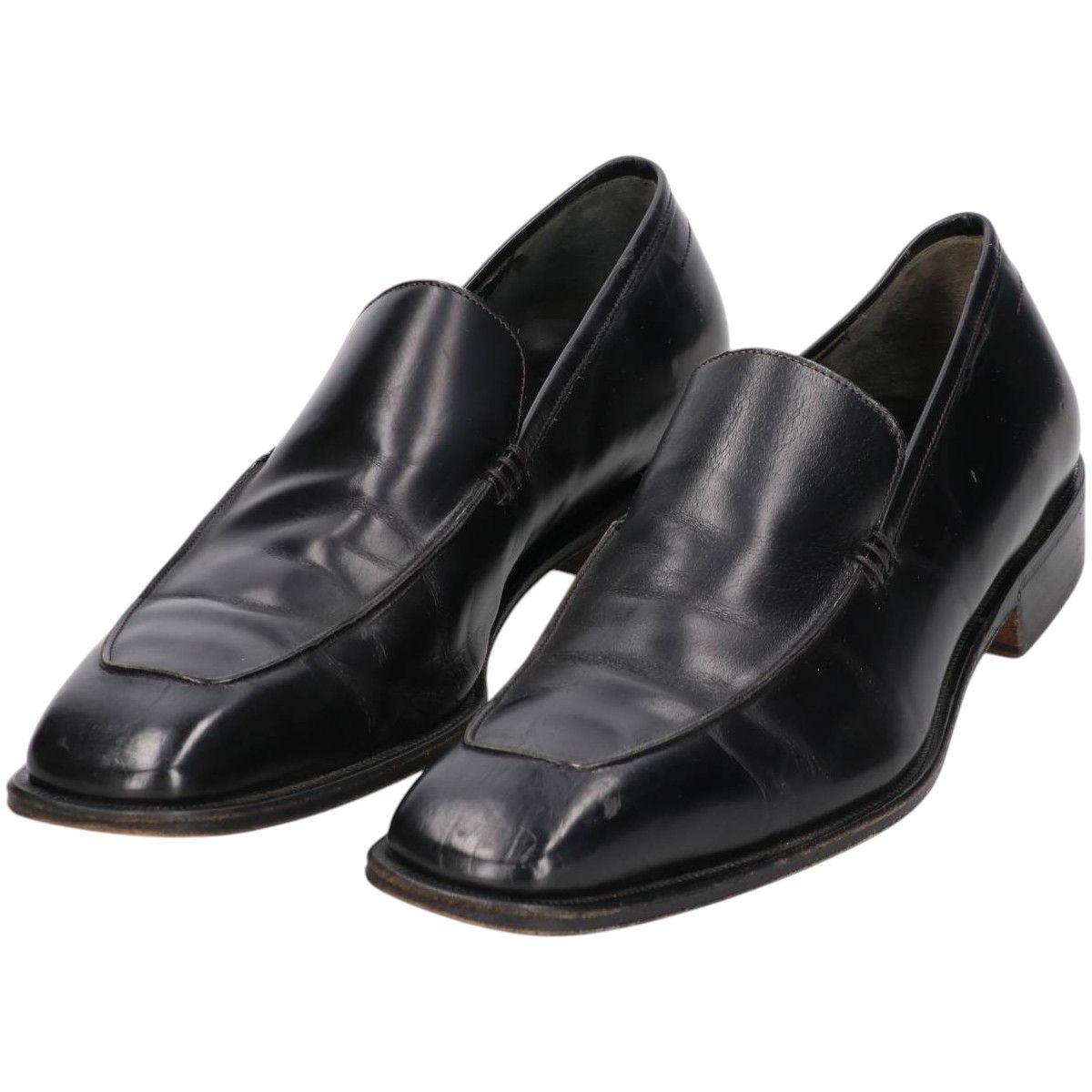 古着 フェラガモ Salvatore Ferragamo スクエアトゥ Uチップ ローファーシューズ イタリア製 9 D メンズ27.0 cm相当 saa 014566